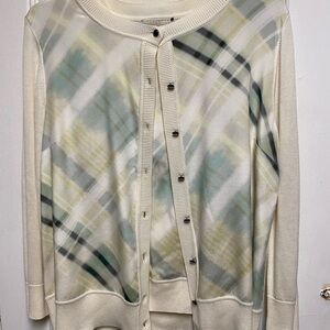Women’s Cream Plaid Sweater